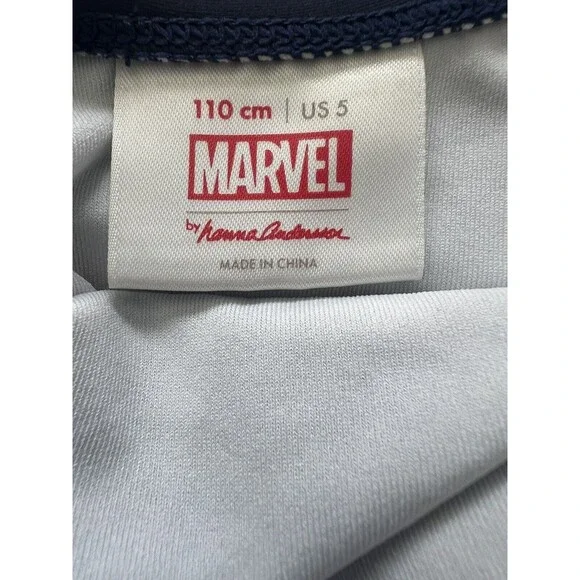 Hanna Andersson Captain American Swimsuit Skirt Size 5 Superhero - Picture 11 of 11